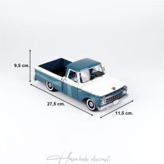 1965 Ford F-100 PİCKUP Sunstar 1/18 ölçek Mavi-Beyaz
