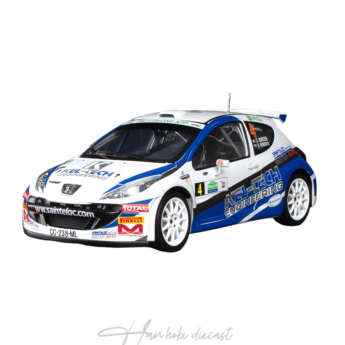 Peugeot 207 S2000, C.Breen/G.Roberts,Sunstar 1/18 Ölçek