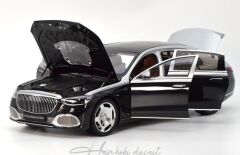 Mercedes-Maybach S-Class 2021 Black/Silver 1:18 Almost Real