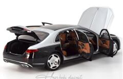 Mercedes-Maybach S-Class 2021 Black/Silver 1:18 Almost Real