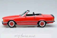 Mercedes AMG SL500 R107 Cabriolet 1986 Red Otto 1/18