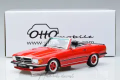 Mercedes AMG SL500 R107 Cabriolet 1986 Red Otto 1/18