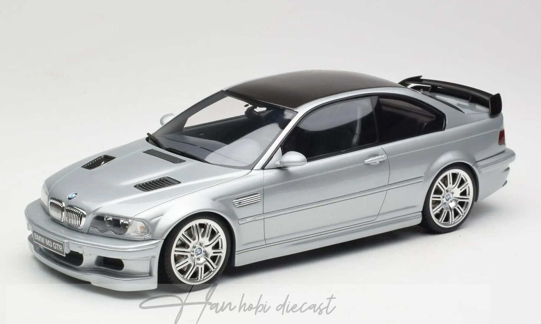 1:18 OTTO 2001 BMW E46 M3 GTR Street Titan Silver