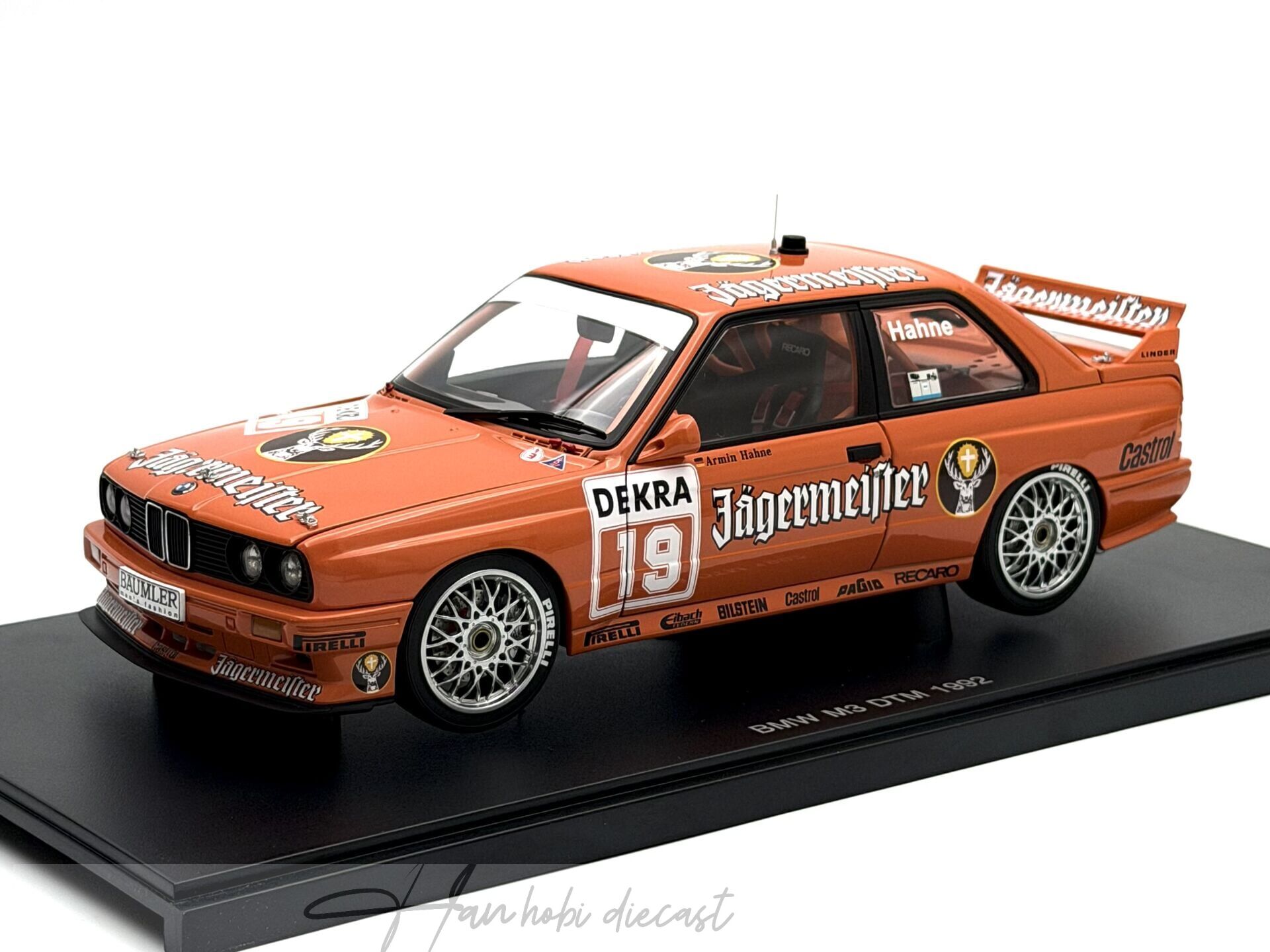 1:18 BMW M3 E30 Jagermeister DTM 1992 Hahne - Autoart