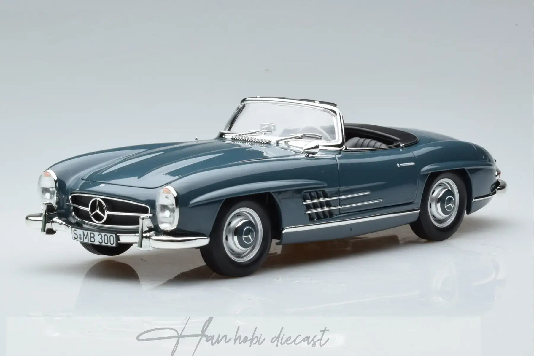 Mercedes 300 SL W198 Roadster Blue Norev 1/18