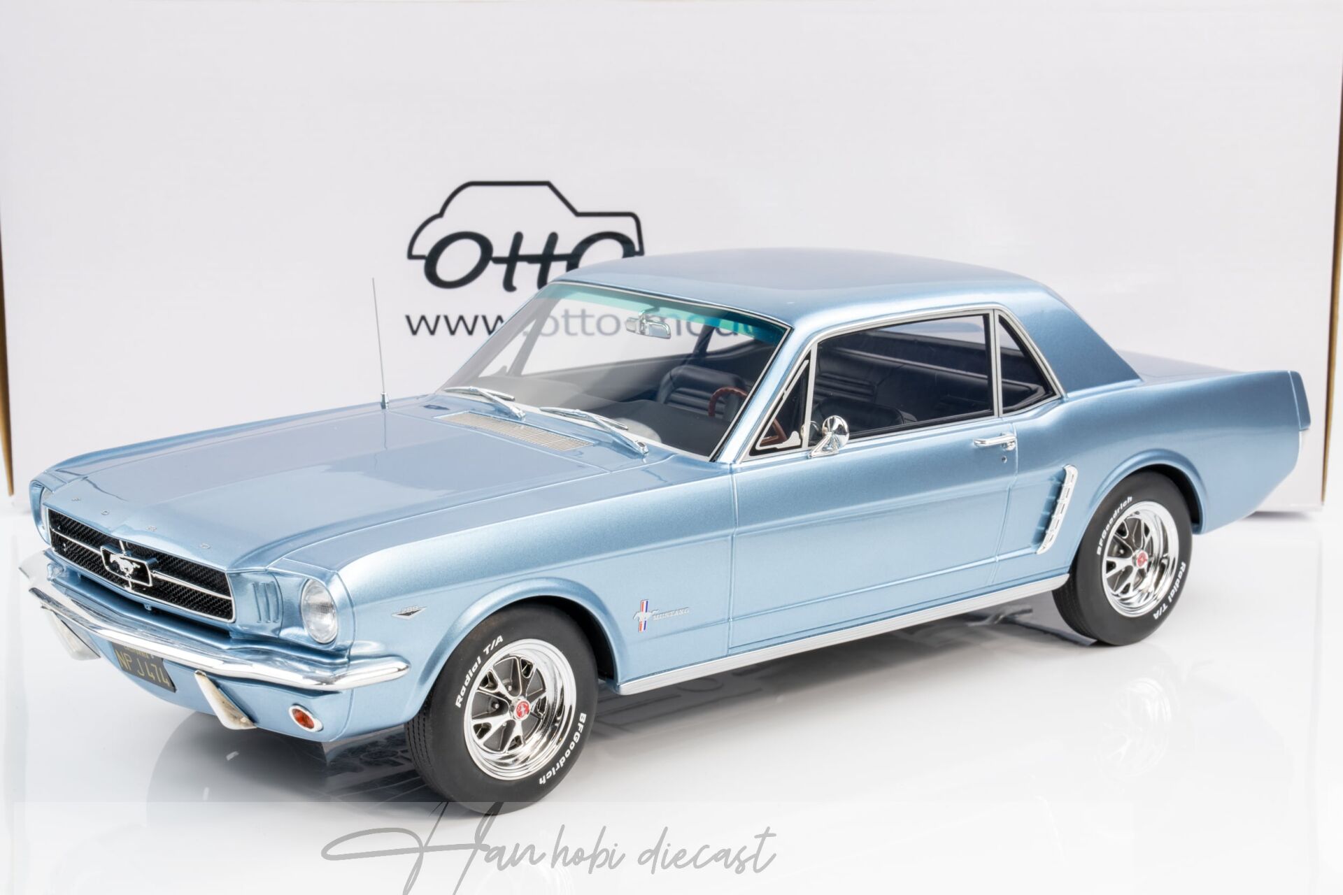 Ford Mustang Hard Top 1965 Pony Blue OTTO 1:12