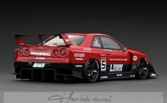 Nissan LB-ER34 SKYLINE Red/Black 1/18 Ignition Model