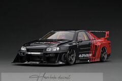 Nissan LB-ER34 SKYLINE (Black Red) ADVAN 1/18 Ignition