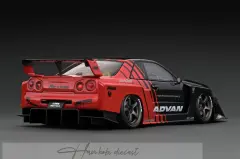 Nissan LB-ER34 SKYLINE (Black Red) ADVAN 1/18 Ignition