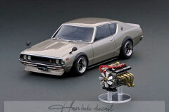 Nissan Skyline 2000 GT-R Silver Ignition Model 1:18