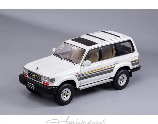 Land Cruiser Pearl White Left LHD 1990 KENGFAI 1:18
