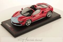 FERRARİ 296 GTS ROSSO CORSA AZURRO LA PLATA MR 1:18