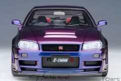 NISSAN SKYLINE GT-R(R34) Z-TUNE MIDNIGHT PURPLE AUTOART 1:18