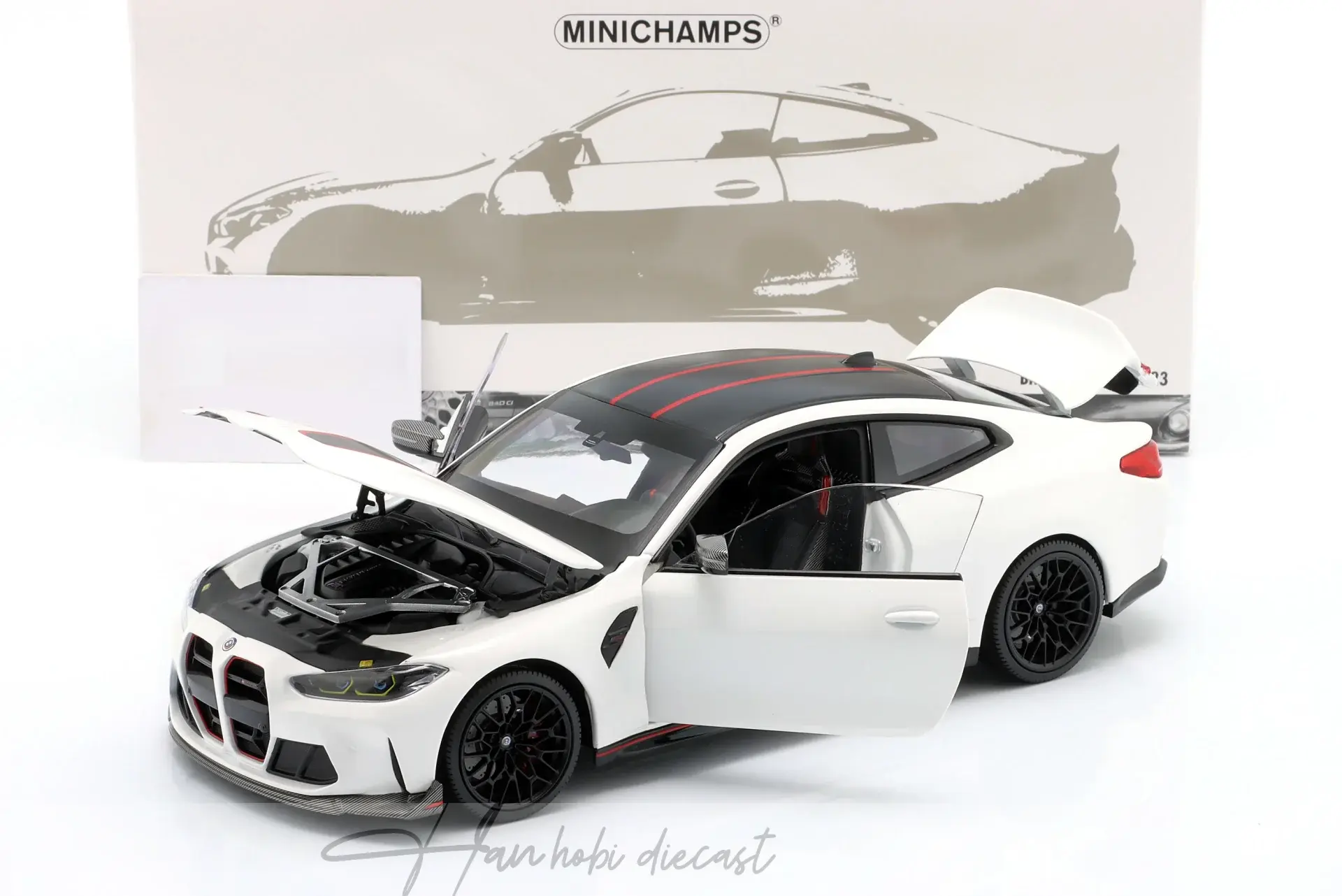 BMW M4 CSL (G82) 2023 White 1/18 MINICHAMPS