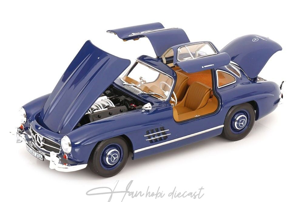 MERCEDES-Benz 300 SL Gullwing 1954 Blue - Norev 1:18 Diecast
