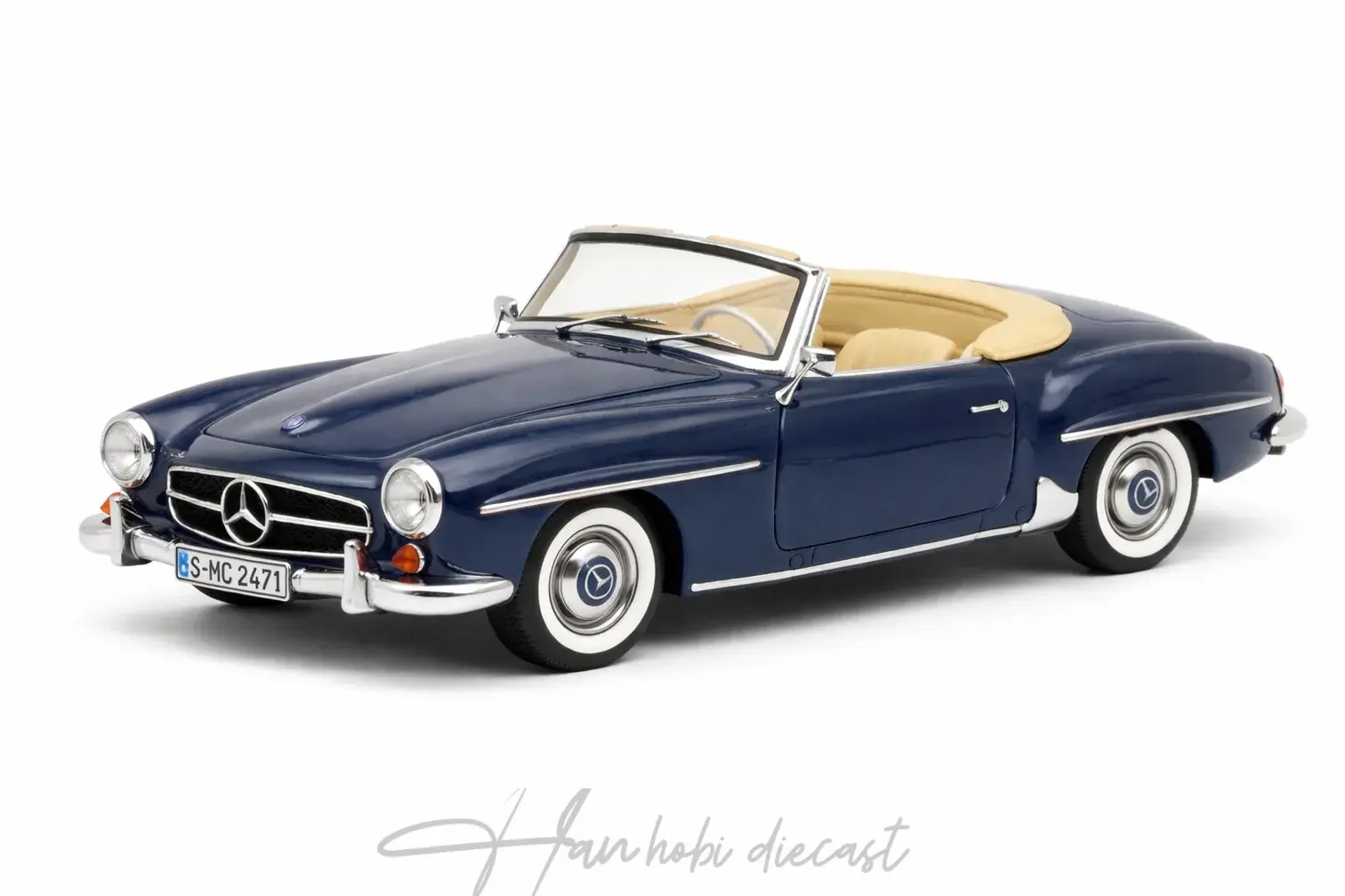 Mercedes-Benz 190 SL 1957 Middle Blue Norev 1/18 Diecast