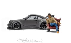 Porsche 964 RWB Nardo Grey With Akira Nakai 1:18 Solido
