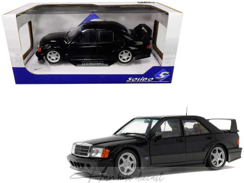 Mercedes-Benz 190 EVO II 1990 Black Diecast 1/18 Solido