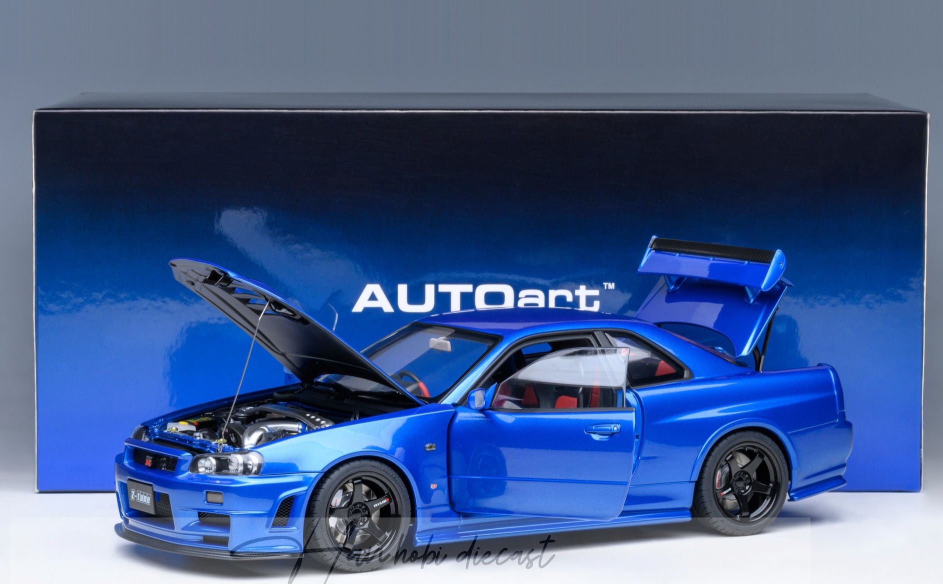 Nissan Skyline GT-R (R34) Z-tune Blue 2001 1:18 Autoart