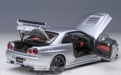 Nissan Skyline GT-R (R34) Z-tune Silver 2001 1:18 Autoart