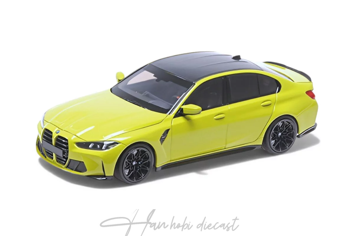 BMW M3 2024 Yellow Metallic 1/18 MINICHAMPS Diecast