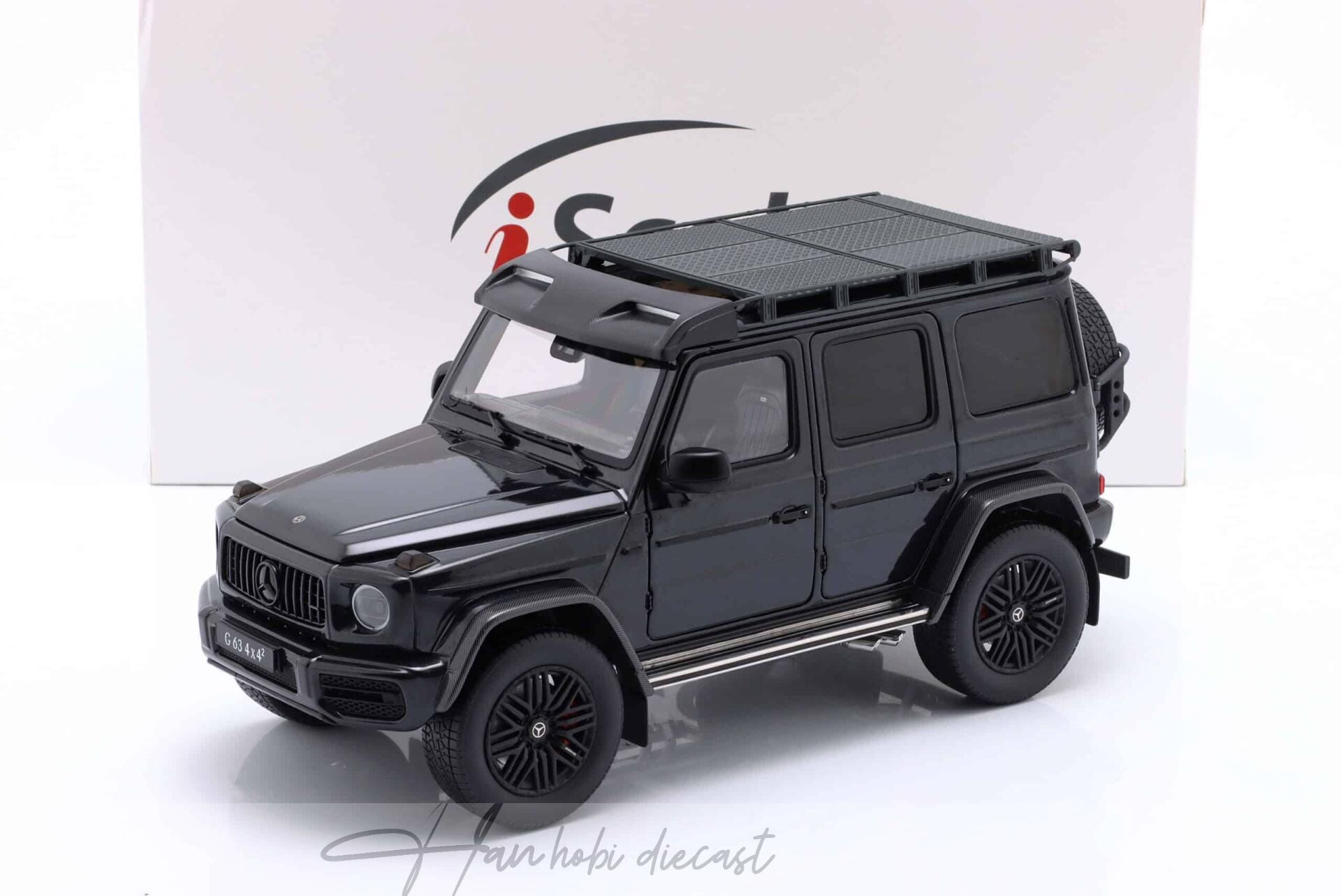 Mercedes Benz AMG G63 W463 4x4 Black 2022 1:18 iScale